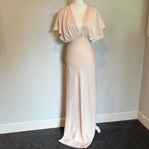 Elegant Cream Maxi Dress for Women